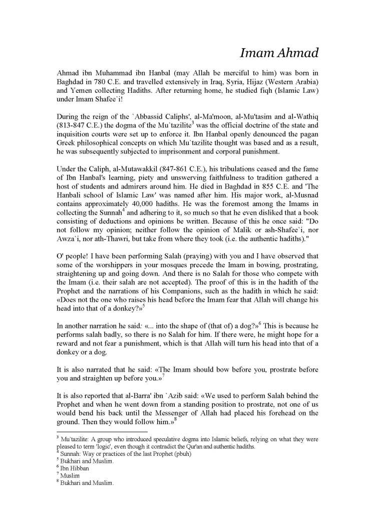 Ahmed Ibn Hanbal's Treatise on Salah_Page_03